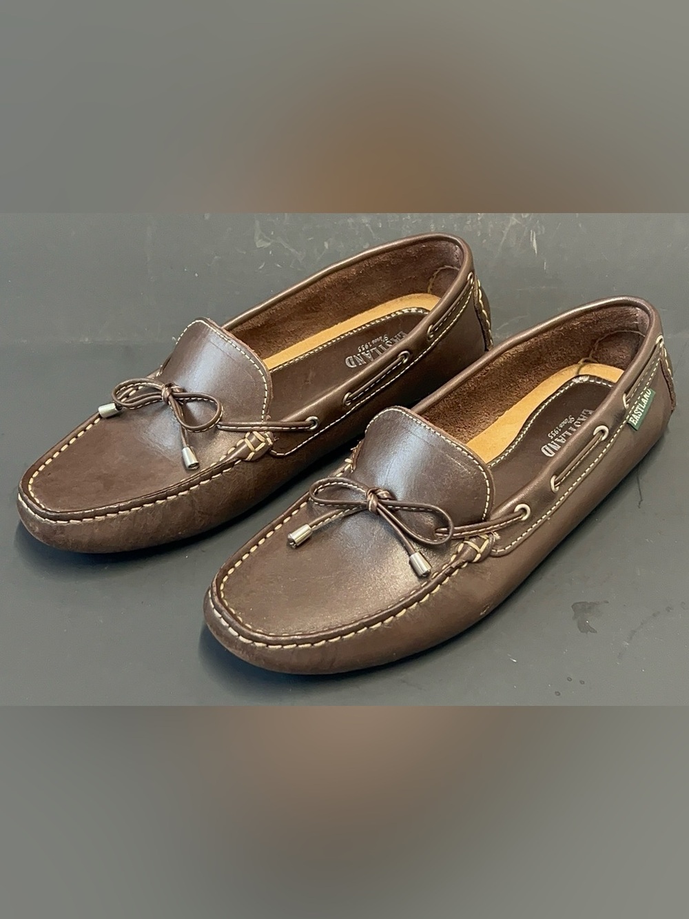 Brown Eastland 
Leather Driving Loafers